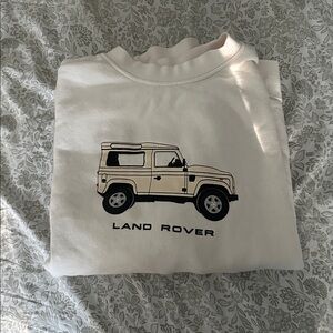 PacSun Cream Land Rover Sweatshirt